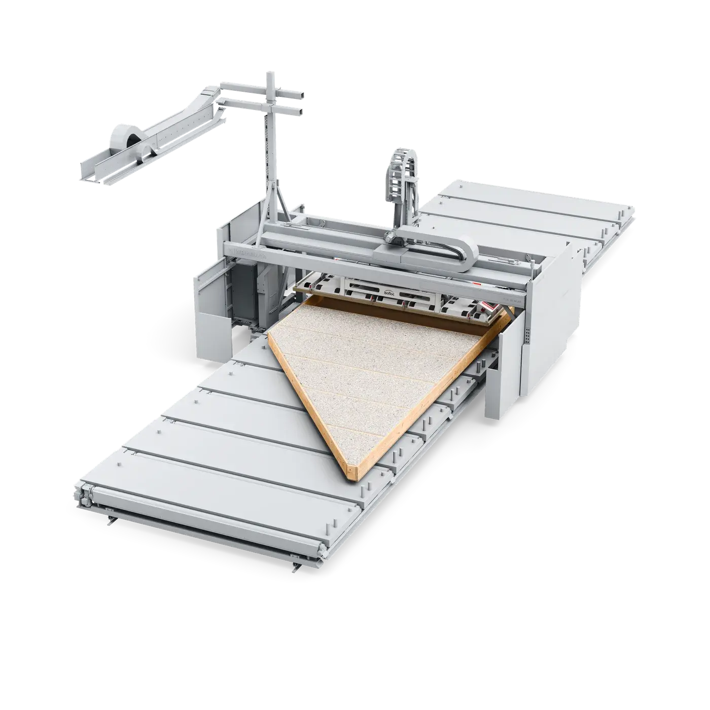 CNC-gestützte Hundegger-Integration mit isofloc Einblasplatte