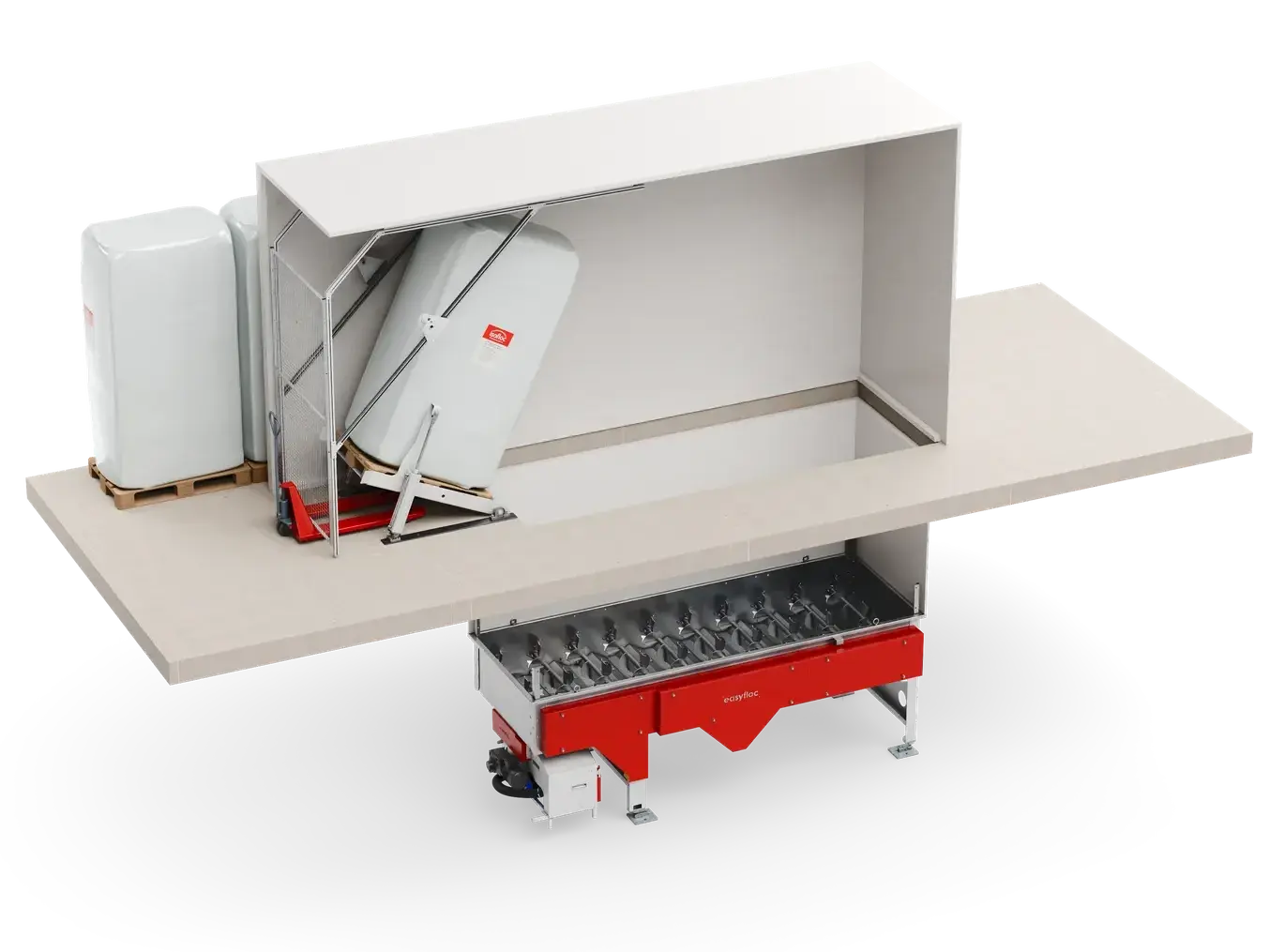 isofloc Bunker mit integriertem Einblasmodul