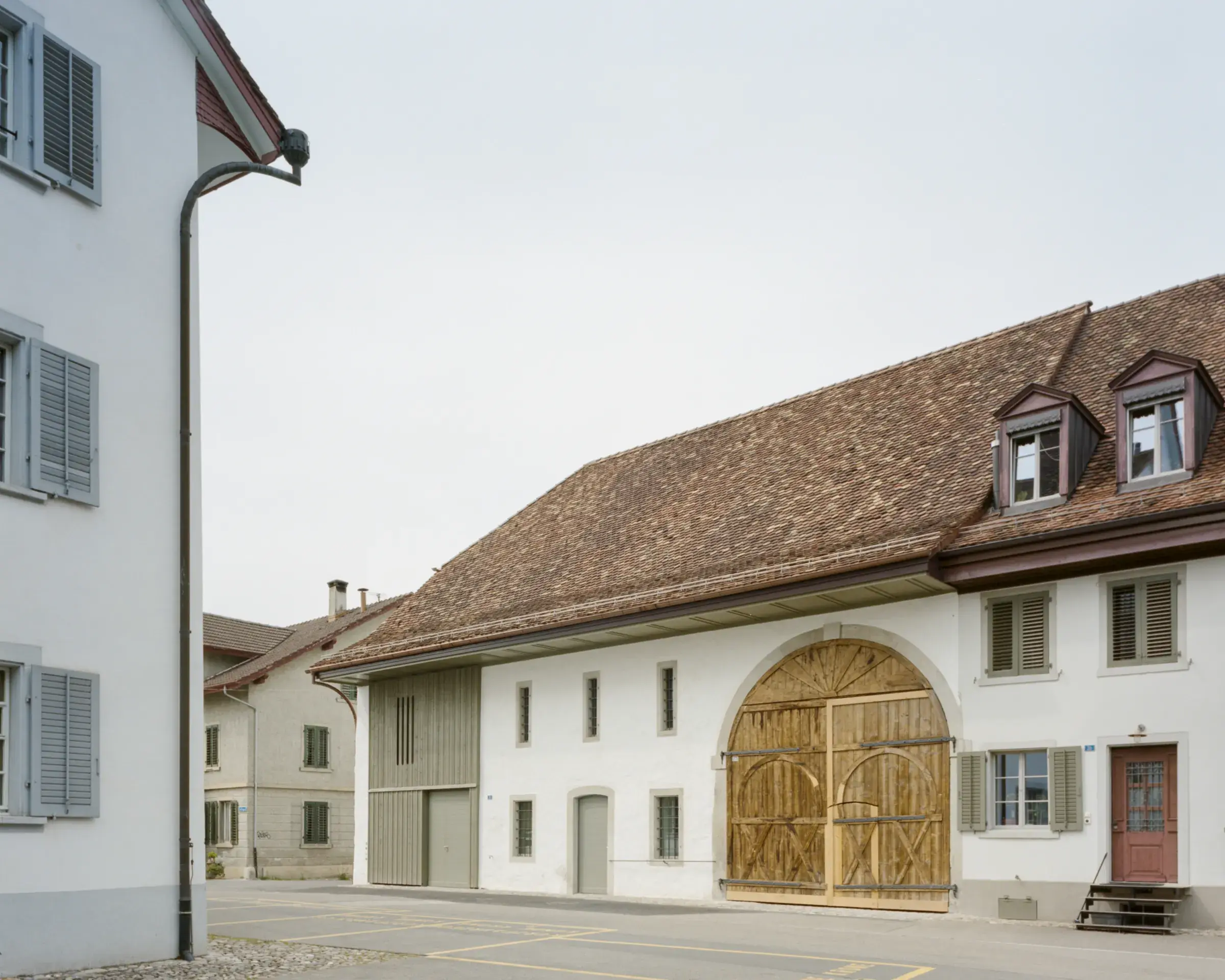 Restored Zehntenscheune Dietikon with historic timber structure