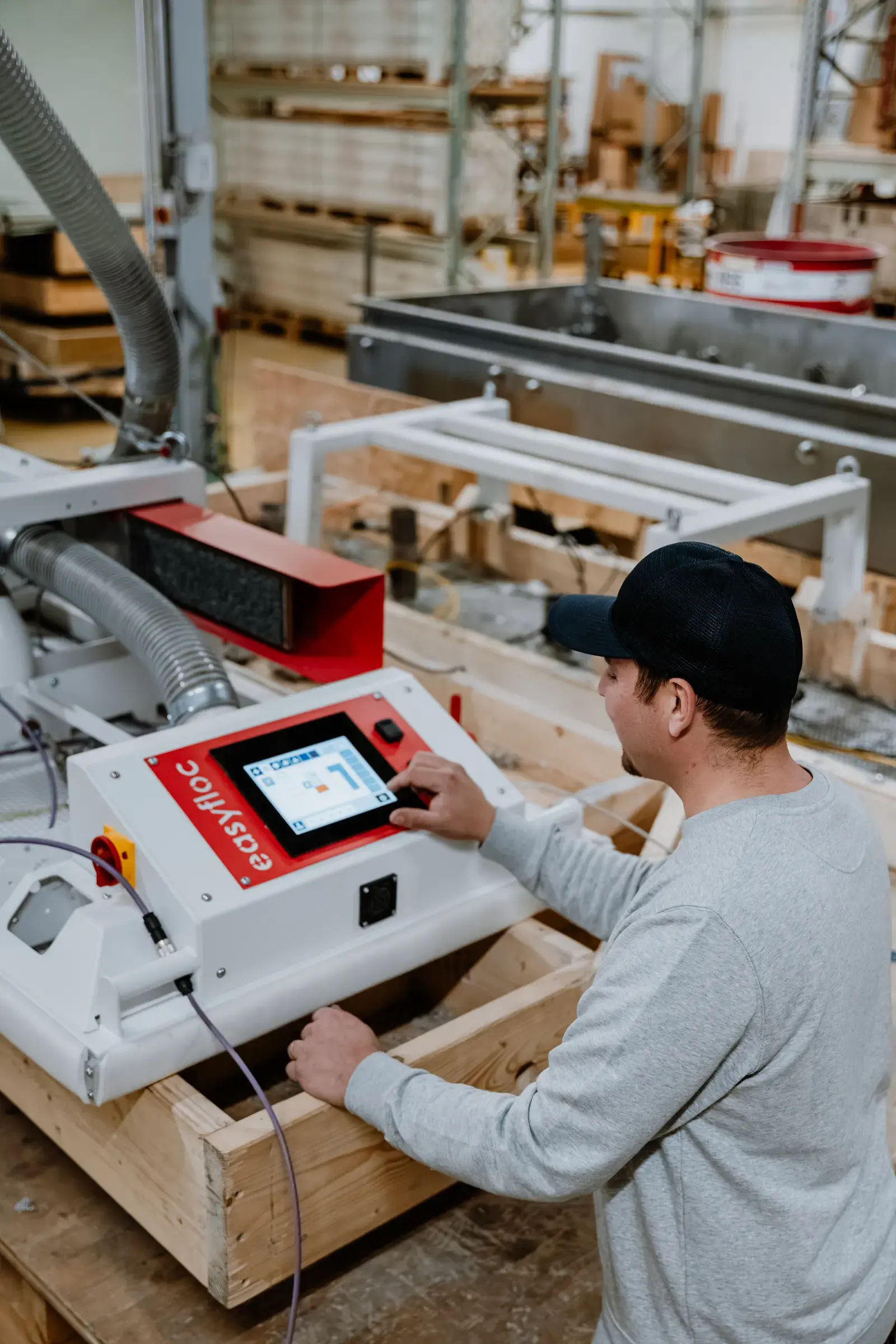 isofloc Einblasmaschine im professionellen Baustellen-Einsatz